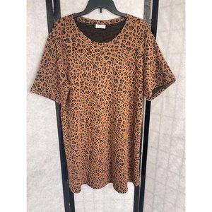 Pink Lily Animal Print Dress XL